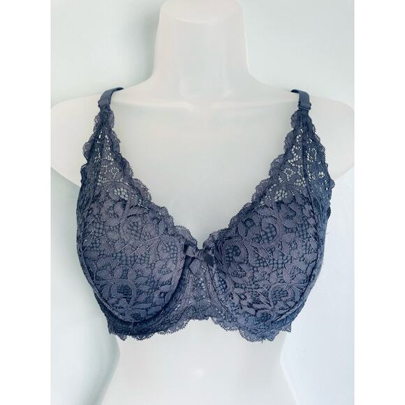 Victoria's Secret Bra Lined Demi Body By Victoria 38C Lace Blue - Picture 1 of 8